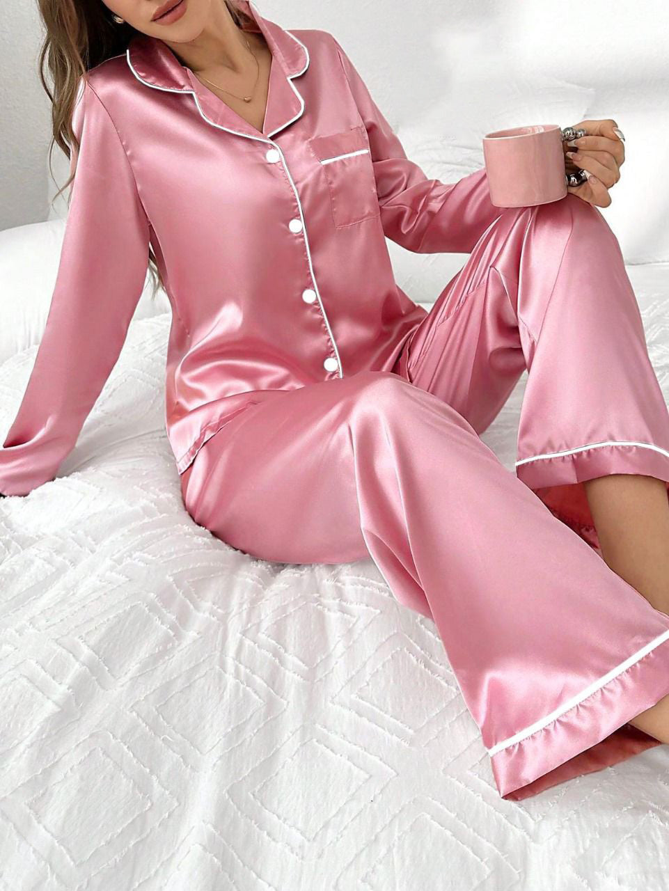 PINK silk suit in premium fabric for girls and woman MH FASHION