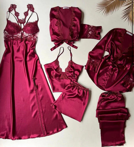 6 Pc Nighty Bridal nighty fabric silk jersey