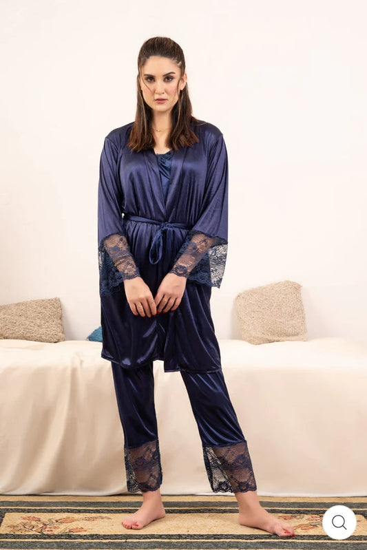 5 pc nighty in premium fabric silk jersey