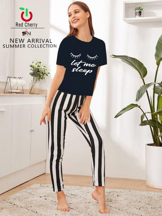 Printed design night suit premium fabric for girls and woman