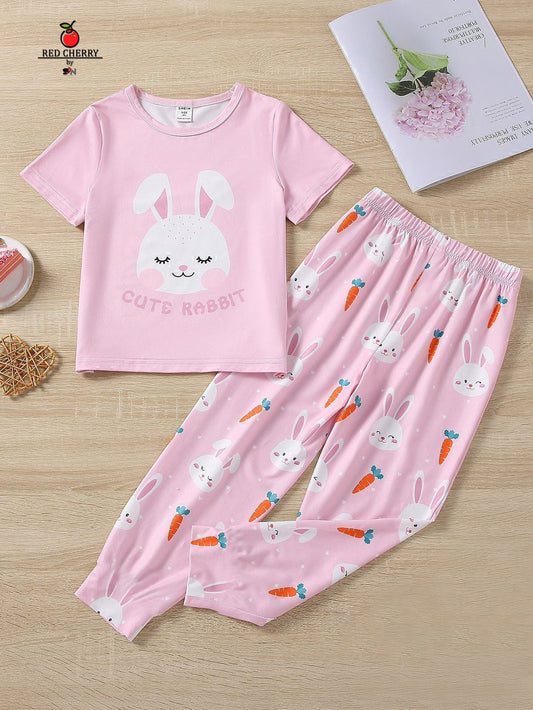Pink Rabbit Summer Shirt & Trouser For Baby & Baba