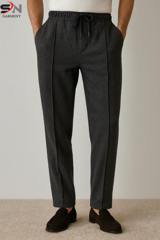 grey Fleece Front Stripe Trouser For Mens & Boys STYLE GROOVE