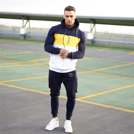 Contrast Panel Winter Tracksuit For Mens & Boys STYLE GROOVE