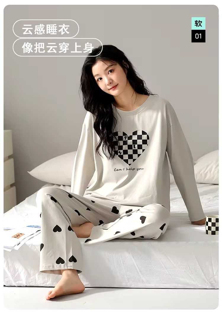grey jacket heart printed night suit full selves fabric cotton jarsy STYLE GROOVE